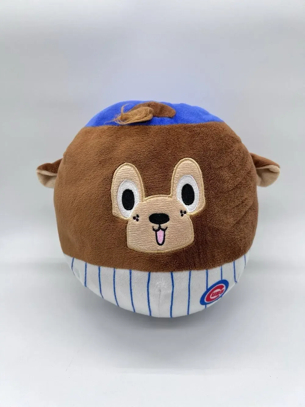 APC Chicago Cubs ROUND PLUSH Brown Bear With Cubby Blue LOGO Hat 8” NO Tag